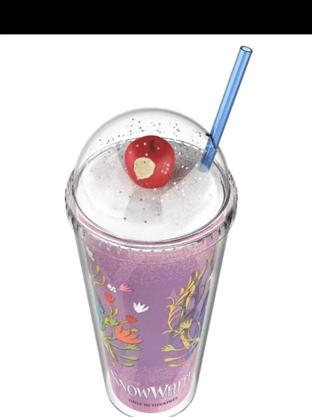 Snow White & Evil Queen Movie Tumbler Red Apple In Lid straw not included
